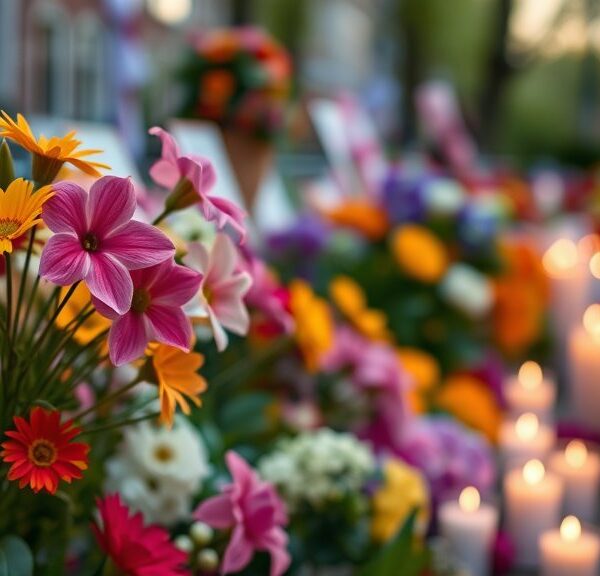 Bloemen na moord op Lisa in Amsterdam