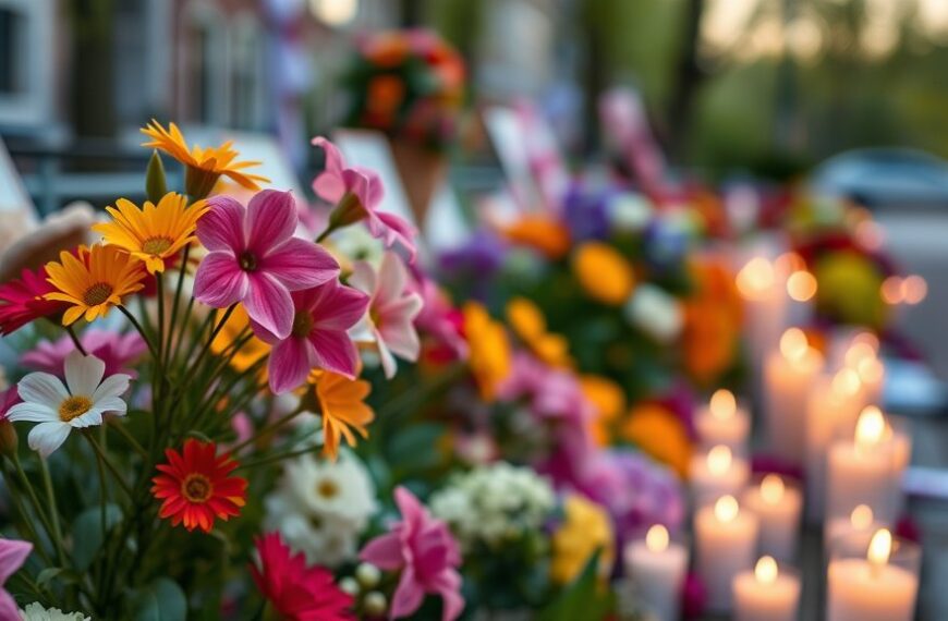 Bloemen na moord op Lisa in Amsterdam