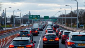 Files rond Amsterdam door werkzaamheden en ongeluk