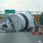 Boottrailer veroorzaakt chaos op A10 bij Zeeburg