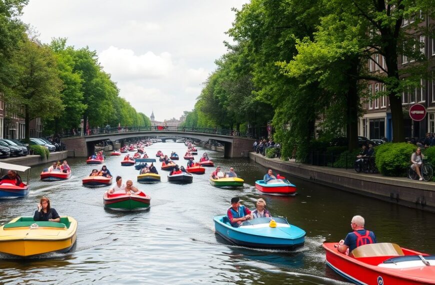 Pieremachocheltocht kleurt de Amsterdamse grachten