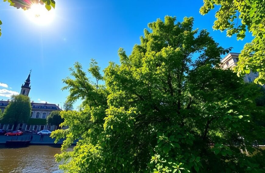 Zonnig weer in Amsterdam op 28 augustus