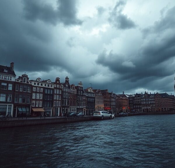 Onstuimig weer in Amsterdam: code geel afgegeven