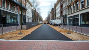 Vernieuwing wegdek Van Baerlestraat in Amsterdam