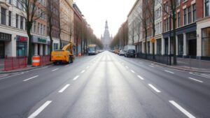 Vernieuwing wegdek Van Baerlestraat in Amsterdam