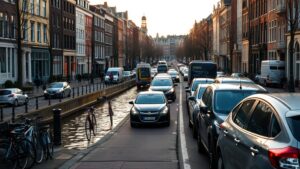 Verkeer vast door staatsbezoek in Amsterdam