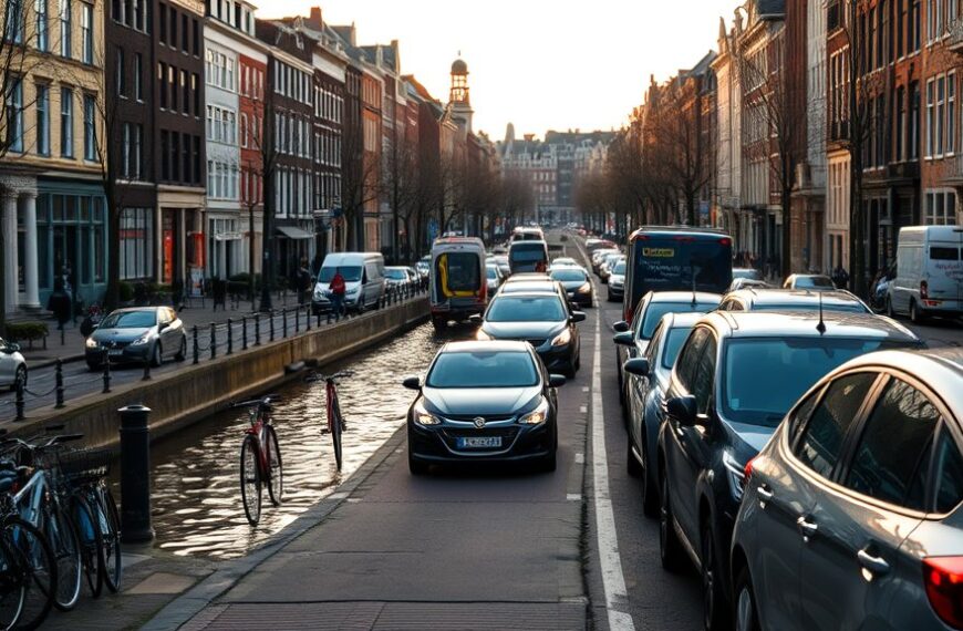Verkeer vast door staatsbezoek in Amsterdam