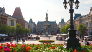 Keizer van Japan bezoekt Amsterdamse Dam