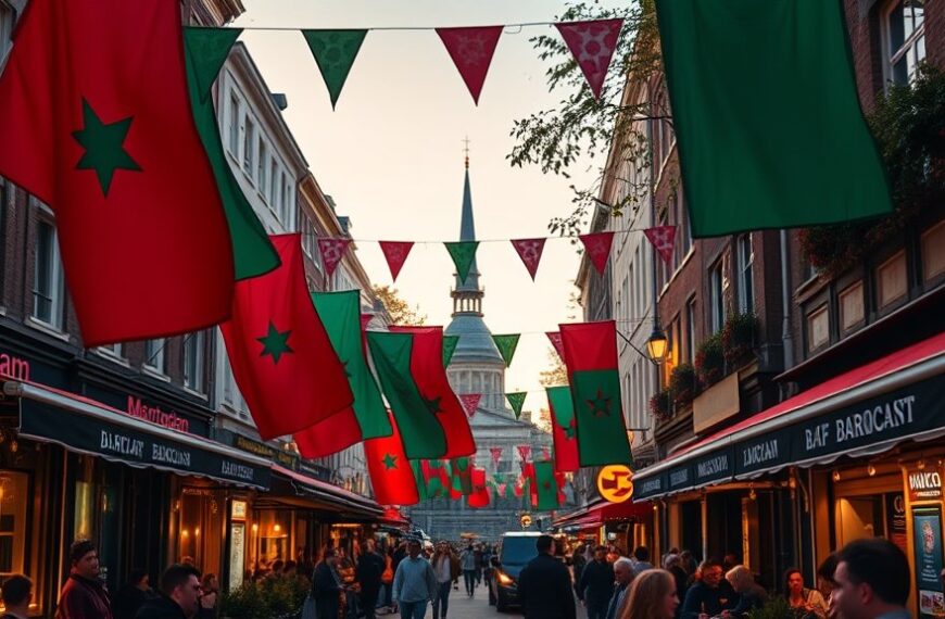 Spanning in Amsterdam tijdens WK-wedstrijd Marokko
