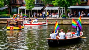 Pride-botenparade in Weesp als nieuw begin