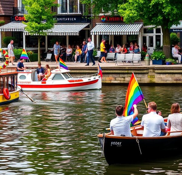 Pride-botenparade in Weesp als nieuw begin