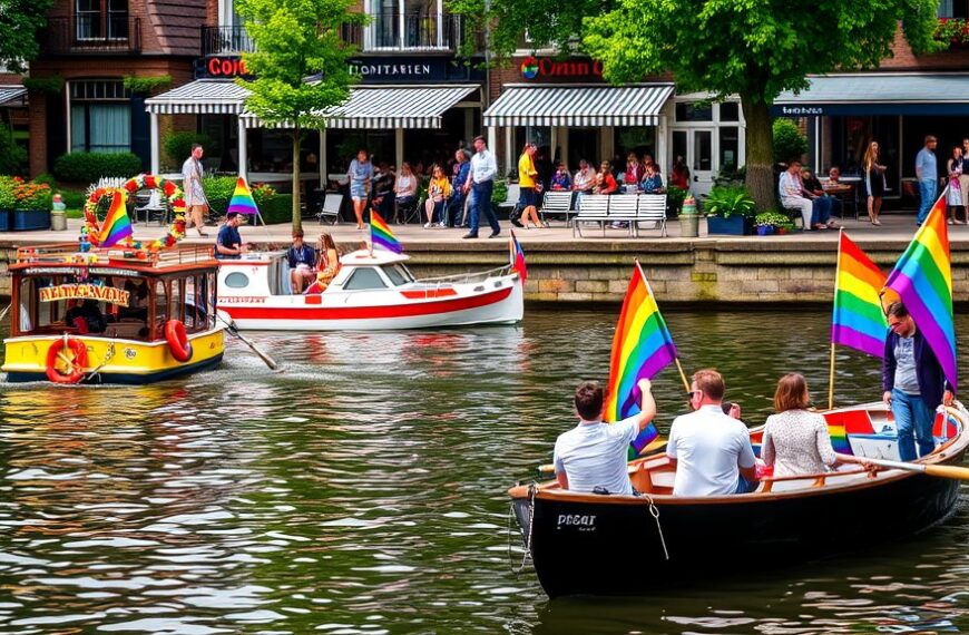 Pride-botenparade in Weesp als nieuw begin