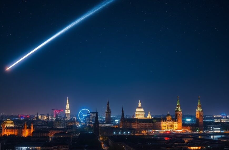 Meteoor verlicht de Amsterdamse lucht