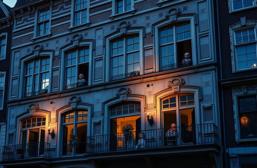 Griezelige poppen in voormalig hotel aan Sarphatistraat