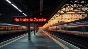 Treinen naar Zaandam stilgelegd door storing