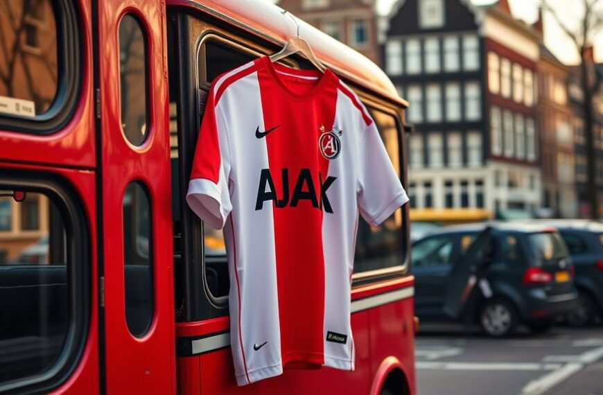 Ajax onthult nieuw uitshirt op Elandsgracht