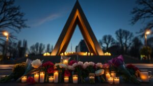 Herdenking slachtoffers aanslag Berlijn bij Homomonument