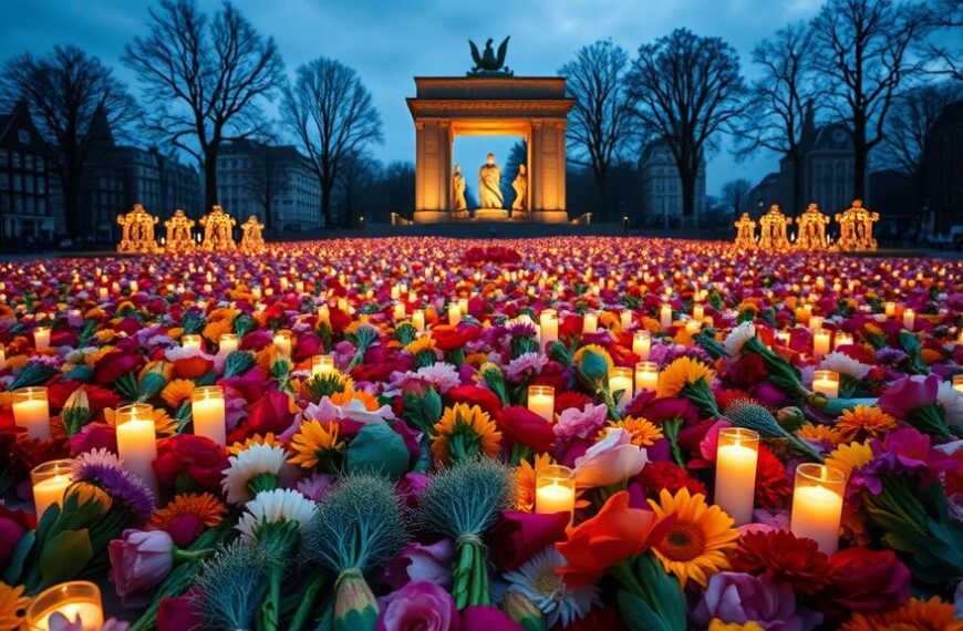 Herdenking slachtoffers aanslag Berlijn in Amsterdam