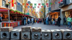 Betonblokken voor veiligheid tijdens Pride Oost