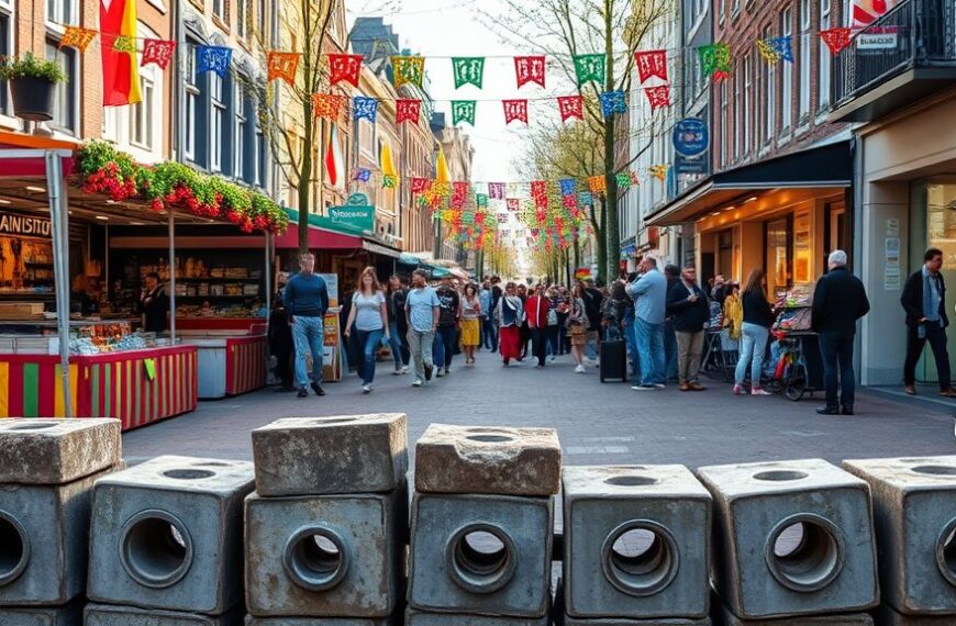 Betonblokken voor veiligheid tijdens Pride Oost