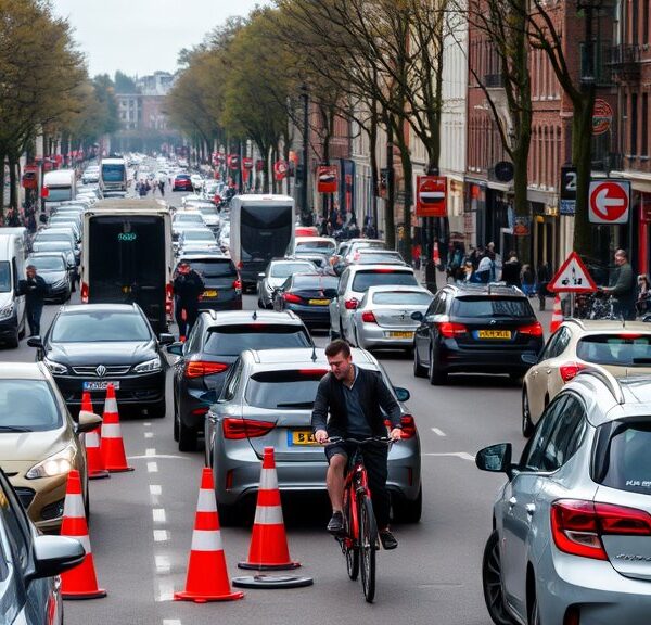 Verkeerschaos op Marnixstraat door omleidingen