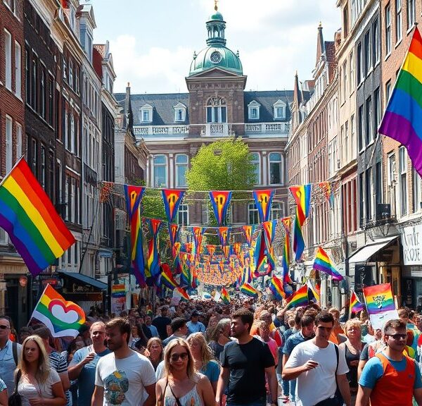 Duizenden lopen mee in Amsterdamse World Pride March