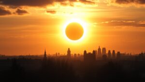 Bijzondere zonsverduistering zichtbaar in Amsterdam