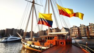 Colombiaans marineschip brengt cultuur naar Amsterdam