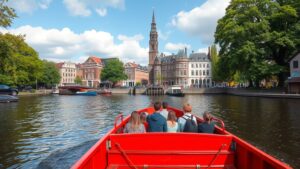 Zelf varen tijdens ov-staking in Amsterdam-Noord