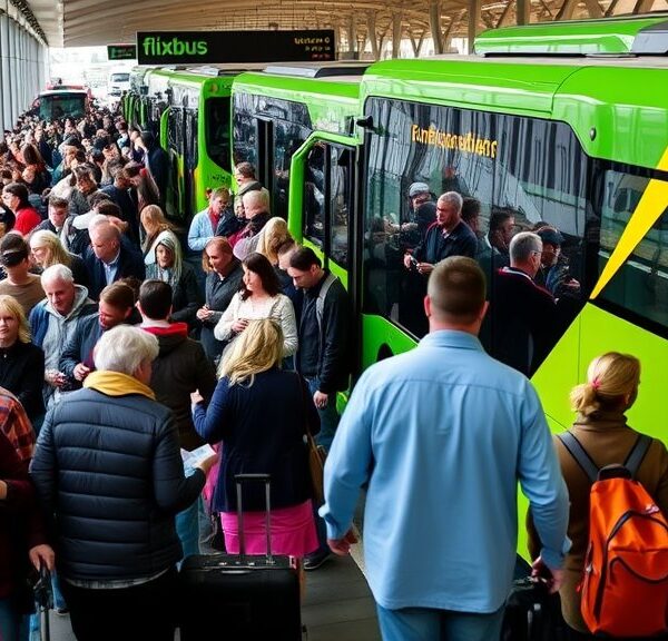 Drukte bij Flixbussen door ov-staking in Amsterdam