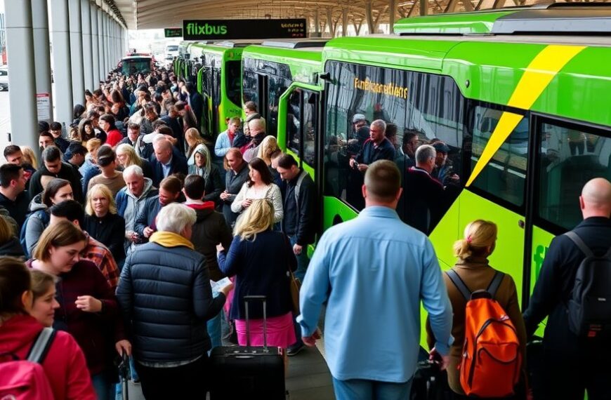 Drukte bij Flixbussen door ov-staking in Amsterdam