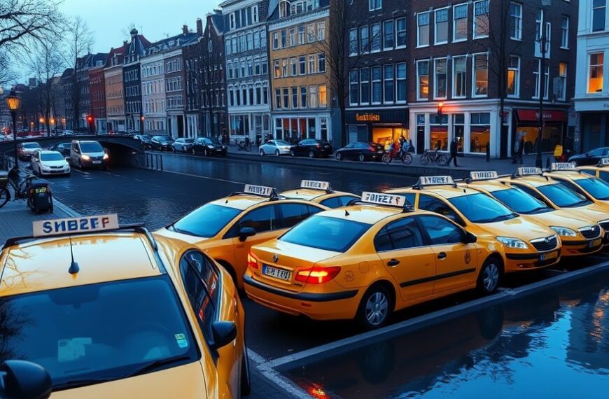 Taxichauffeurs in Amsterdam starten eigen app