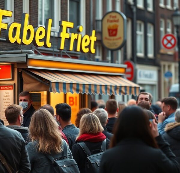 Wachtrij voor Fabel Friet drukt huizenprijzen in Amsterdam