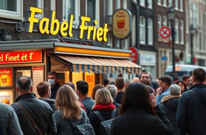Wachtrij voor Fabel Friet drukt huizenprijzen in Amsterdam