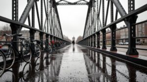Fietsers omzeilen pontstaking via Schellingwouderbrug