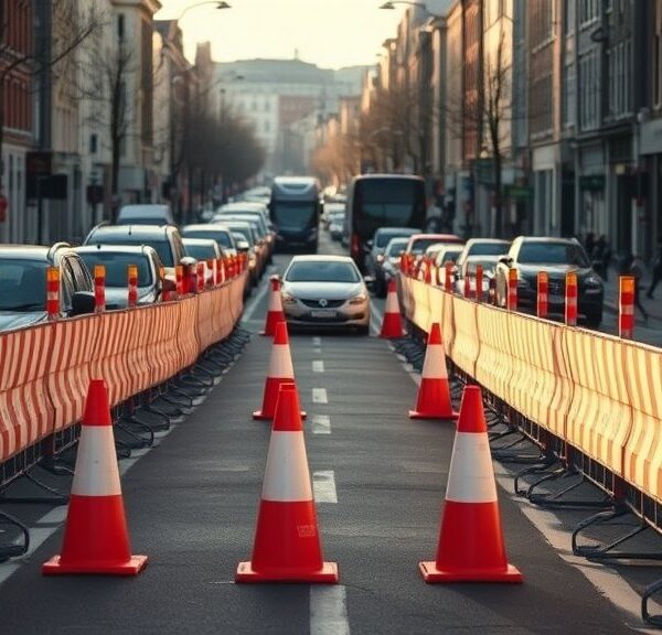 Files op Weesperstraat door werkzaamheden