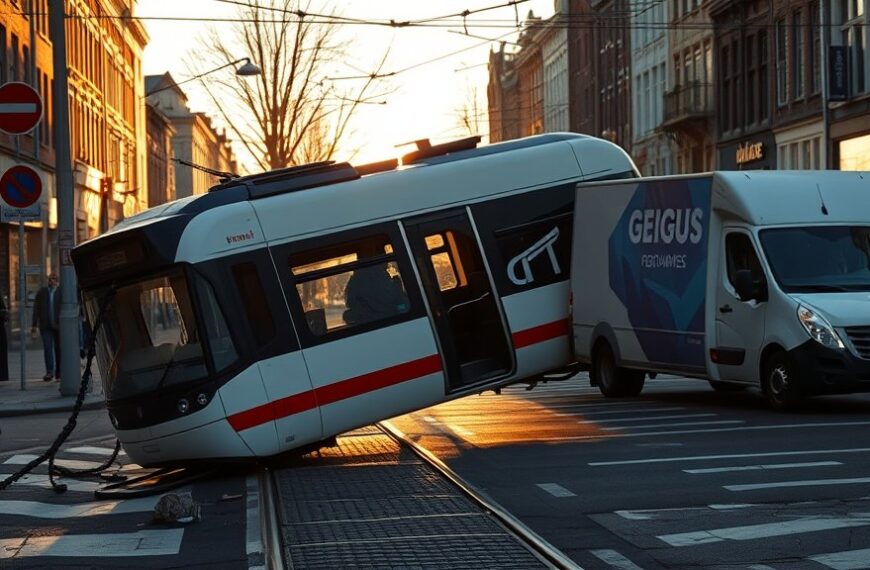 Tram ontspoord na aanrijding in Beethovenstraat