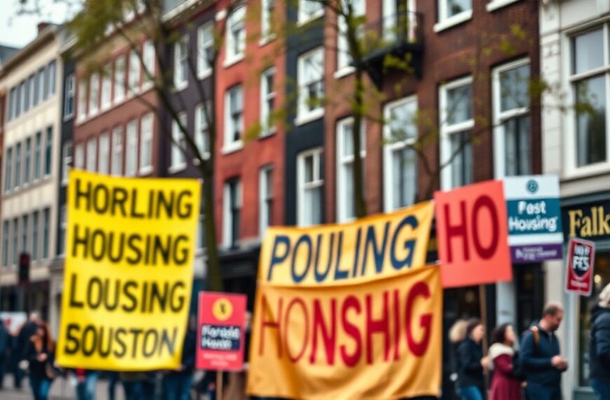 Honderden protesteren voor betaalbare huur in Amsterdam