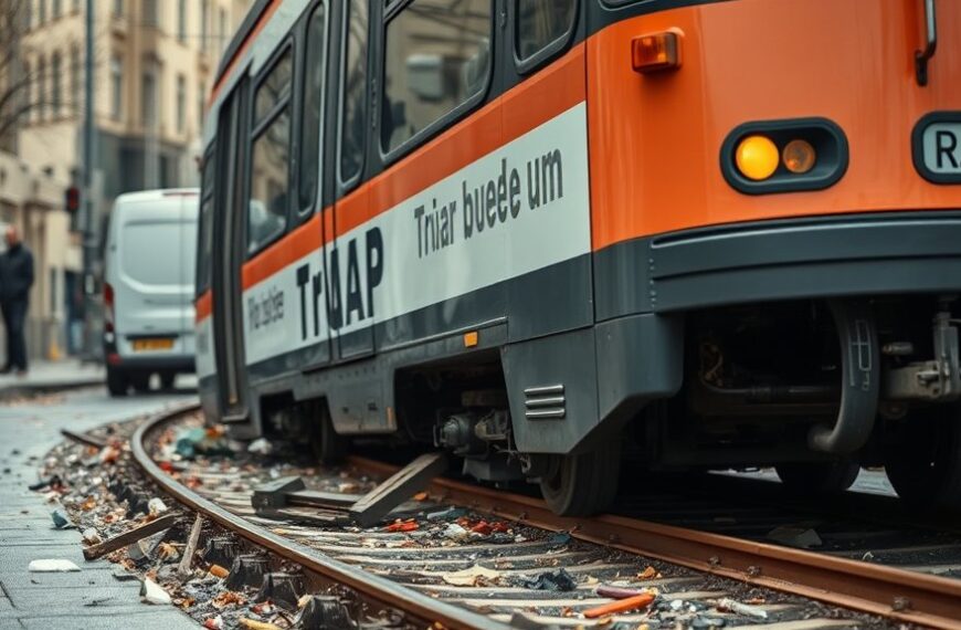 Tram ontspoord na botsing in Beethovenstraat