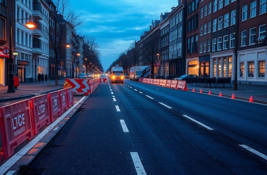 Wibautstraat afgesloten voor onderhoud in Amsterdam