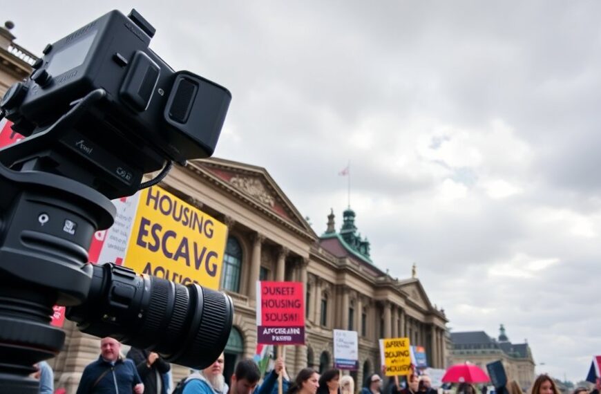 Protest tegen wooncrisis trekt veel aandacht in Amsterdam